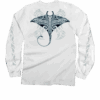 Kava Kava Ray - White Long Sleeve Crewneck T-Shirt