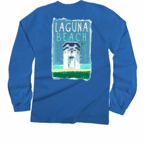 Laguna Paint - Blue Hawaii Dyed Long Sleeve Crewneck T-Shirt