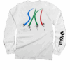 Vail Resort Ultimate Ski - White Long Sleeve Crewneck T-Shirt