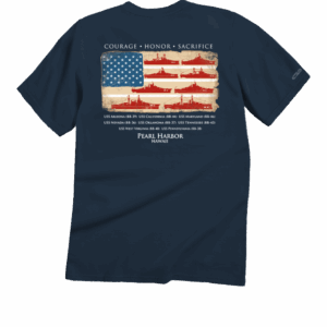 US Honor Flag - Navy Short Sleeve Crewneck T-Shirt