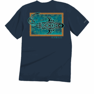 Tribal Petro Mano - Navy Short Sleeve Crewneck T-Shirt