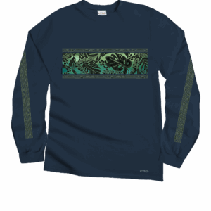 Rainforest Pua - Navy Long Sleeve Crewneck T-Shirt