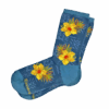 Hibiscus Trio - Graphic Cotton Crew Socks
