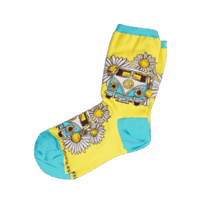 Volkswagen Be Happy - Graphic Cotton Crew Socks