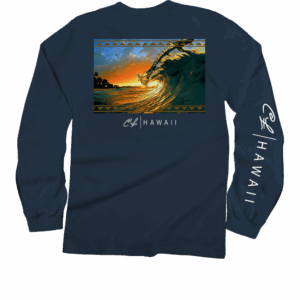Clark Little King Kamehameha - Navy Long Sleeve Crewneck T-Shirt