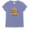 Volkswagen Sticker Bomb Bus - Lavender Dyed Short Sleeve Crewneck T-Shirt