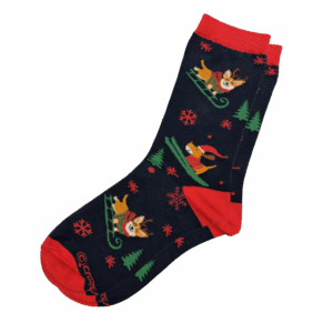 Dog Christmas - Graphic Cotton Crew Socks